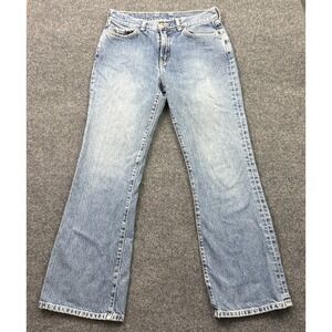 Vtg Y2K Lucky Jeans 207 Peanut Womens 10/30 Light Wash Made in USA Straight Leg